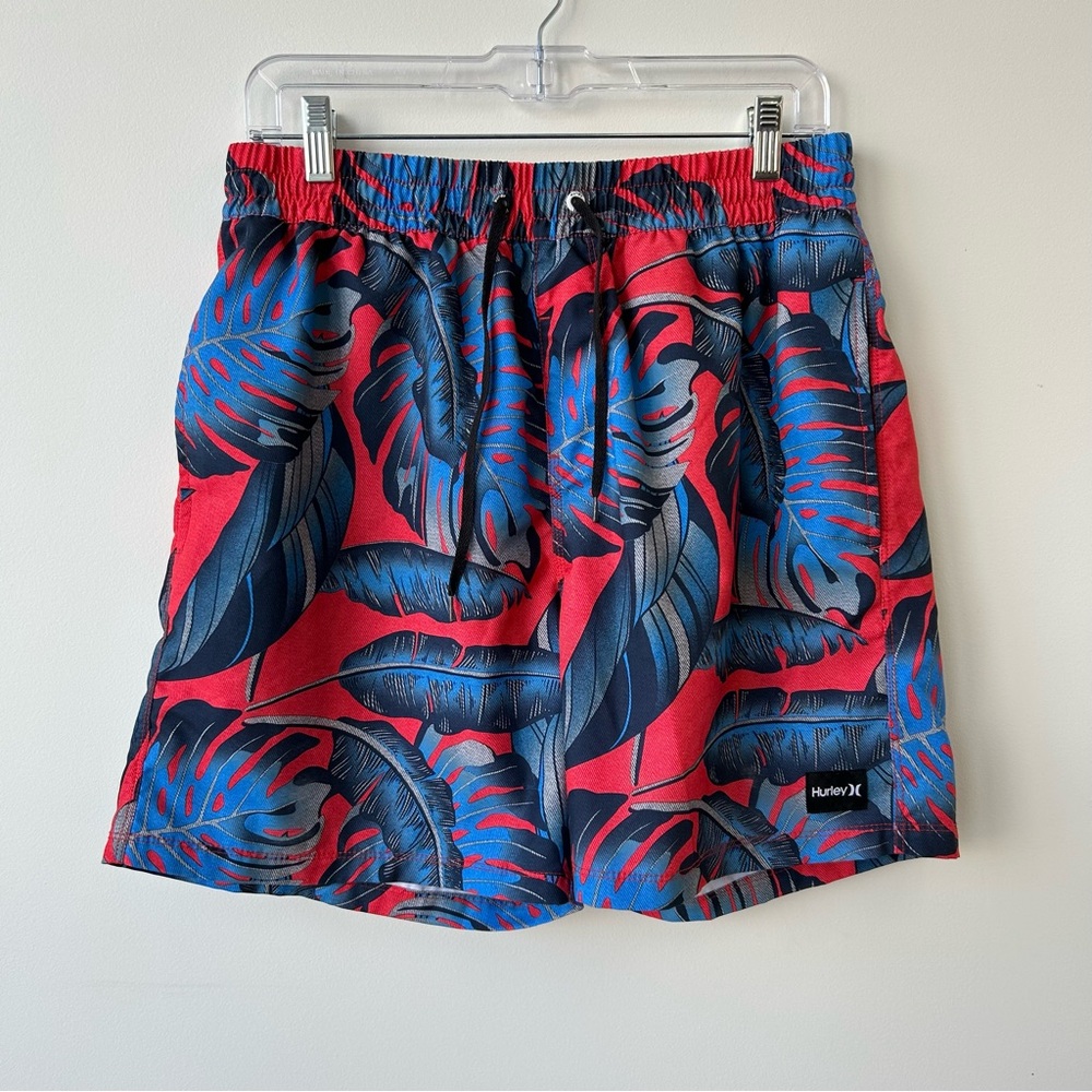 Hurley Men’s Tropical Palm Print Board Shorts Size Large
